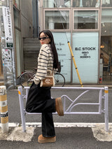Clang wool striped cardigan