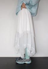 UNBAL LACE LONG SKIRT