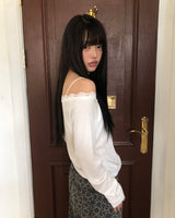 エヌレースリップネックロングスリーブTシャツ