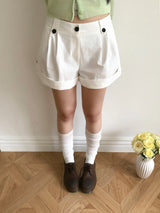 Ellen Button Roll-Up Shorts