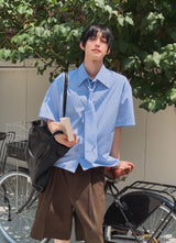 26SS★ [PLAN MADE/MADE] Infold ST Tie Short Sleeve Shirt