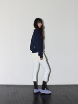 STUD CROP LEGGINGS (WHITE)