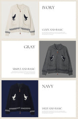 #Orca Collar Knit Zip-up (3color)