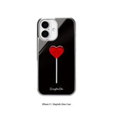 [MADE]heart lollipop MagSafe Glass Silver Bumper phonecase
