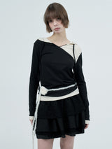leo lace can-can skirt / black