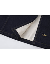 Nova Gold Button Short Denim Blouson Jacket