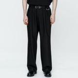 Two Pleats Wide Pants Black