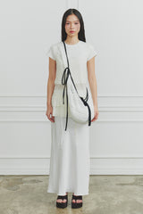 DEW LACE RIBBON BAG white