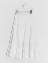 Zahini Ribbon Shirring Banding Long Skirt