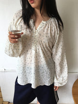 Petal shirring blouse (2color)