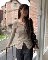 Durren V-Neck Layered Bustier Cardigan