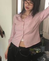 Rickp チェック柄 スリムフィットシャツ