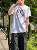 Heart spray lettering Half sleeve