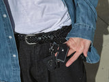 ASCLO Key Ring Weave Leather Belt (2color)