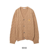 Wappen Cable V-Neck Cardigan