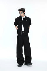 Asymmetric Wide Leg Trousers