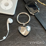 VIVICHO シルバーハートキーリング