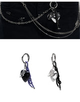 Bubbly Heart Keyring-Silver
