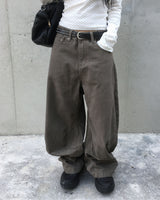 Balloon curved pants