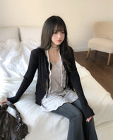 ムード ストラップリブカーディガン