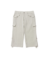 STRAP POINT CAPRI PANTS - LIGHT GRAY