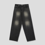 ラットワイドデニムパンツ(Black)