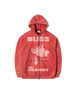 OC Bliss Washed Zip-up hoodie (Red)