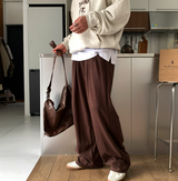 ノピ ファーストラウンド タック フロー バンディング ワイドパンツ
