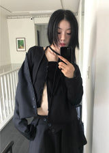 サイドボタンストラップカーディガン