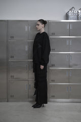 [MADE / unisex ] レザーロゴパッチスウェットシャツ