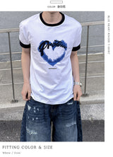 Blue Heart Ringer T-Shirt