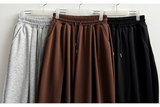 Wenli front, side pin tuck training string wide pants