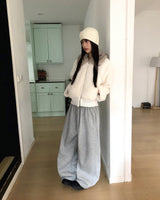 オラフリースダイアゴナルワイドスウェットパンツ
