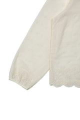 Cottage Embroidery Garden Blouse [Ivory]