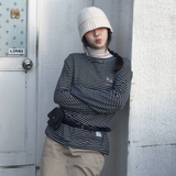 CLE ストライプルーズフィットロングスリーブTシャツ UNISEX (2COLOR)