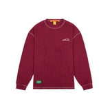 WAFFLE COZY L/S TEE_WINE