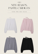 #One Shoulder Ribbon Loose Fit Sweat Shirt (4color)