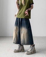 Enta Double Knee Bermuda Denim