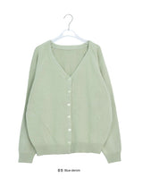 Hio Basic Loose-Fit V-Neck Cardigan