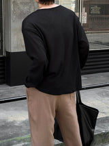 [1+1] LMN Roé Summer Boat Neck Oversized Knit Long Sleeve Tee (4 colors)