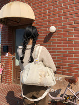 Daily ribbon gym bag_ivory