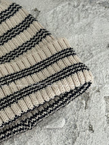 Stripe roll-up beanie