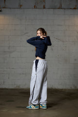 ILLA PPINTUCK HOODIE / NAVY