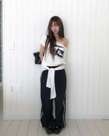 ラフィー レース トラック ナイロン パンツ