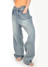 (UNISEX)carpenter denim pants