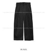 Luden wide pin tuck wool slacks