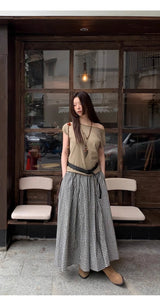 Khaki Collection オーバーサイズショルダー 半袖Tシャツ