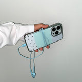 [MADE] [+MagSafe] ドッティ ストライプ フォンケース ミント (glass silver bumper)