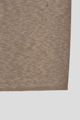 Tier Punched Collar Short-Sleeve Knit – M, L (3 Colors)