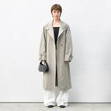 (CT-1452)SHOULDER PAD TRENCH COAT